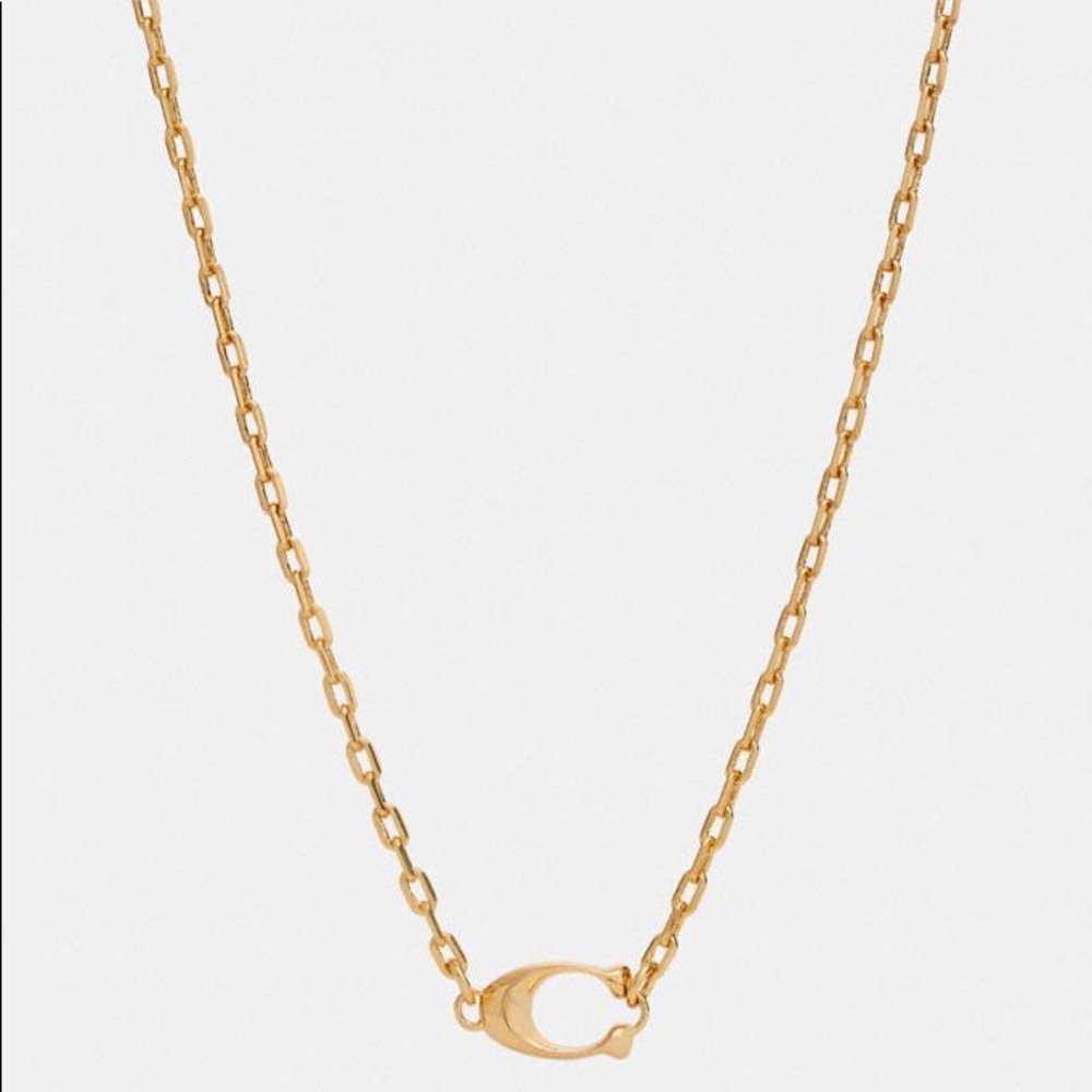 Coach Signature Pendant Necklace